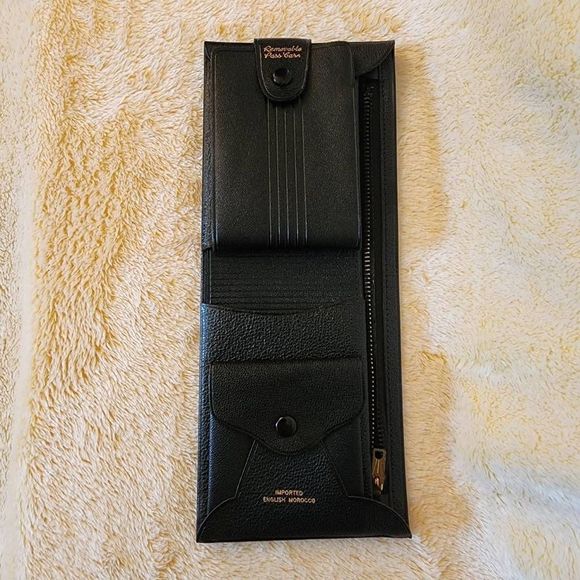 VINTAGE Imported English Morocco Men's Leather Wallet never used/New - Picture 1 of 6